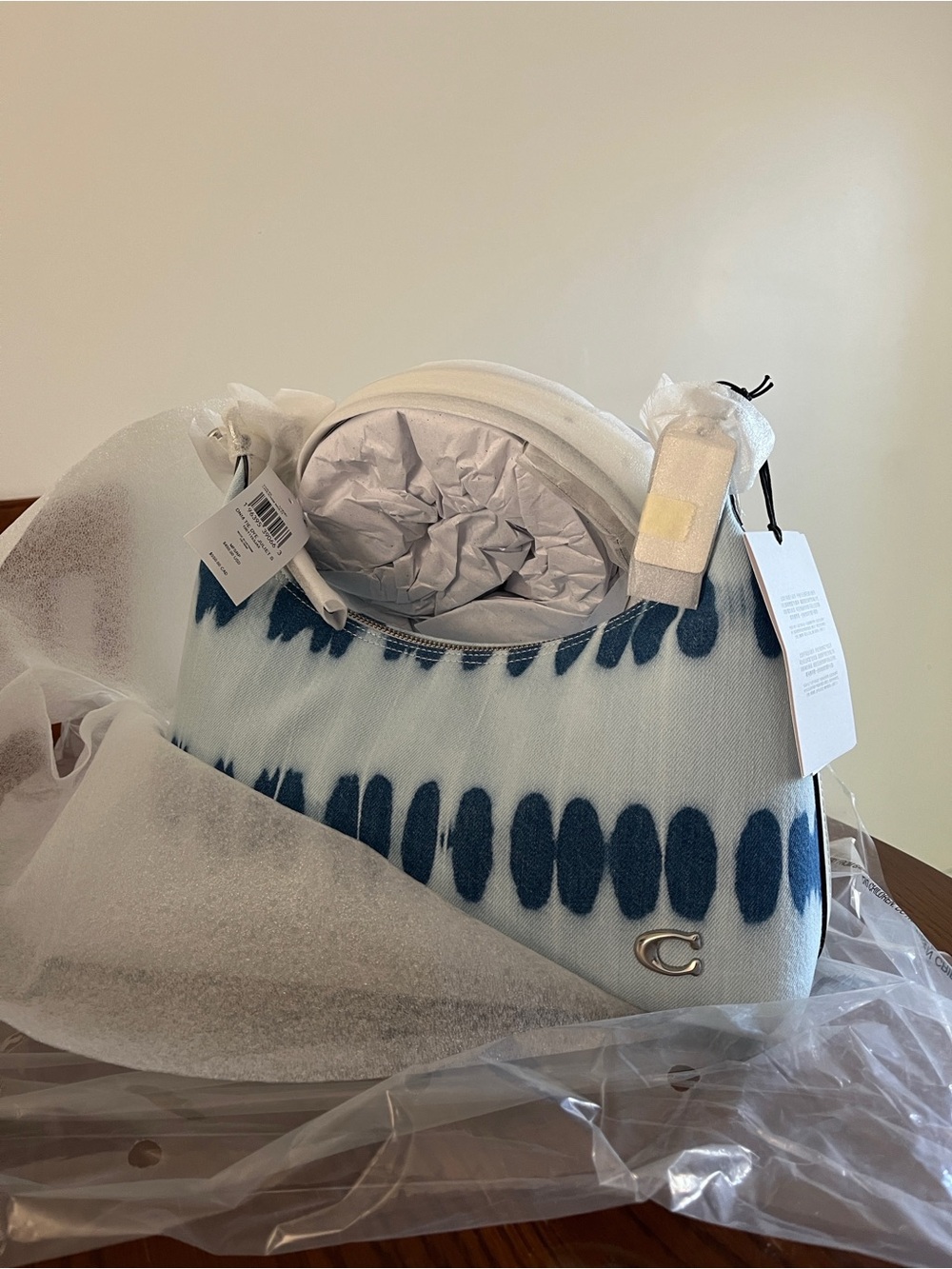 New Coach Juliet shoulder bag Blue Midnight Navy- Tie Dye
